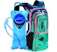 SoJourner Bags Rave Hydration Pack Backpack - 2L Water Bladder Included For Festivals, Raves, Hiking, Biking, Climbing, Running And More
