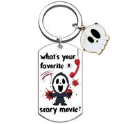 SOJUWEL Horror Gifts for Women What's Your Favorite Scary Movie Keyring