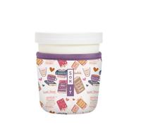 Sok It IceCreamSok Insulated Neoprene Cover (Just One More Chapter, Tapered Ice Cream Pints)