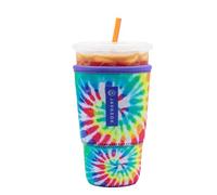 Sok It JavaSok Iced Coffee & Cold Soda Insulated Neoprene Cup Sleeve (Rainbow Tie Dye, XXLarge: 44-48oz)