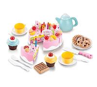 SOKA® 54pc Birthday Cream Fruit Cake Kids Childrens Pretend Play Party Cake Set - Pink