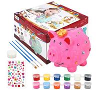 SOKA Paint Your Own Pig Money Bank Arts & Crafts Kit Piggy Bank DIY Fun Creative Stationery Easy to Decorate Ceramic Craft Activity - Gift for Girls and Boys of Any Age