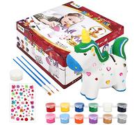 SOKA Paint Your Own Unicorn Money Bank Arts & Crafts Kit Piggy Bank DIY Fun Creative Stationery Easy to Decorate Ceramic Craft Activity - Gift for Girls and Boys of Any Age