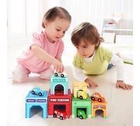 SOKA Stacking Cube with 6 Vehicles 0000464