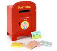 SOKA Wooden Post Box Elephant Stamps and Mail Creative Pretend Play