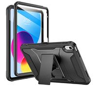 Soke Case for iPad 11th Generation 11-inch (A16) 2025, iPad 10th Generation 10.9-inch 2022, with Built-in Screen Protector and Kickstand, Rugged Full Body Protective Cover -Black