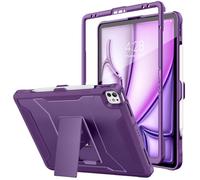 Soke Case for iPad Air 13 Inch M2/iPad Pro 13 Inch M4(2024), iPad Pro 12.9 2022/2021/2020 (6th/5th/4th Gen), with Built-in Kickstand, Rugged Shockproof Protective Cover for iPad Air/Pro 13, Purple