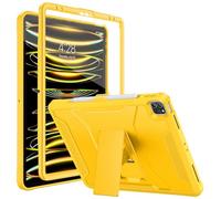 Soke Case for iPad Pro 12.9 Inch 6th/5th/4th Generation(2022/2021/2020 Release), Rugged Shockproof Protective Cover with Built-in Kickstand for Apple iPad Pro 12.9 - Lemon Yellow