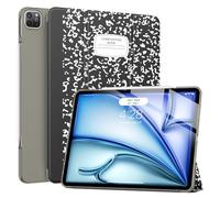 Soke for iPad Air 13 Inch Case (M3/M2) 2025/2024,iPad Pro 12.9 Case 2022 2021(6th 5th Generation) - [Slim Trifold Stand + Auto Wake/Sleep],Protective Hard PC Back Cover (Book Black)