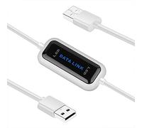 Soke-Six USB 2.0 High Speed Laptop USB to USB PC Data File Transfer Cable Link Direct Copy Between 2 Computers for XP,Vista,Windows7,8 (32/64 bit),win10