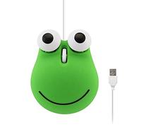 Sokelinn-six Wired Cute Mouse, USB Wired Mause for Kids with Lovely Cartoon Shaped, 1600PDI 3 Buttons Ergonomic Mini Mice for PC Laptop Desktop (Green Frog)