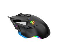 Sokelinn-six Wired Gaming Mouse, 7200 DPI Optical Ergonomic Mice with Programmable Buttons and RGB Lighting for Office or Gamer PC Laptop Computer Use (Black)