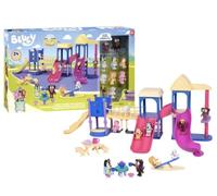 SOKIDS Bluey Deluxe Kids Playground Toys Mega Set with 10 Articulated Figures, Multi-Level Preschool Park Playset with 4 Slides, Swings, and Picnic Accessories, Creative Screen-Free Activity Kit