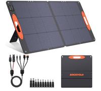 SOKIOVOLA N-Type 16BB 110W Portable Solar Panel, High 25% Efficiency 18V ETFE Foldable Solar Panel Charger IP68 Waterproof Outdoor Camping RV