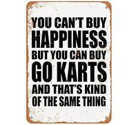 Sokomurg Sign You Can't Buy Happiness BUT You CAN Buy go Karts Funny Art Metal Tin Sign 8x12 inch Bar Pub Indoor Outdoor Wall Decor Gifts for Man