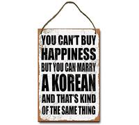 Sokomurg Sign You Can't Marry a Korean BUT You CAN Marry A Trinidadian Bar Pub Indoor Outdoor Funny Art Metal Tin Sign 8x12 Wall Decor