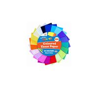 SOL 100pk Coloured Tissue Paper for Wrapping Gifts 66cm x 50cm Sheets for Packaging, Coloured Tissue Paper for Crafts, Arts, Gift Bags