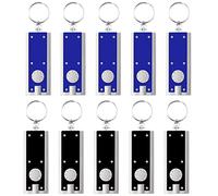 SOL 10pk LED Keychain Small Torch Light | Pocket Torch Small Bright with Built in Batteries | Small LED Mini Torch Keyring Torch for Outdoor, Emergency & Daily Use (306593)
