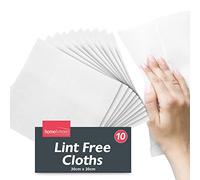 SOL 10pk Lint Free Cloths for Oiling Wood, 30x30cm Cleaning Cloths, Reusable, Soft, Durable, and Scratch-Free, Perfect for Screen Cleaning, Glass and Dust Removal, Ideal for Home, Office and Car Use