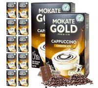 SOL 120pk (12 x 10pk) Mokate Coffee Sachets, Cappuccino Chocolate Flavoured Instant 3 in 1 Individually Wrapped, Convenient, Enjoy Hot or Cold, Perfect for Home, Office, Travel, or On-the-Go