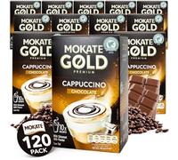 SOL 120pk (12 x 10pk) Mokate Instant Coffee Sachets, Cappuccino Chocolate Flavour, Individually Wrapped Convenience, Enjoy Hot or Cold, Perfect for Home, Office, Travel, or On-the-Go