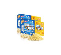 SOL 12pk x 85g Stop 'n' Pop Microwave Popcorn, Salted & Butter Flavoured Pop Corn Kernels, Ready in Minutes Tasty Snack for Family Movie Nights