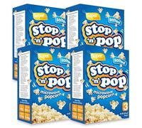 SOL 12pk x 85g Stop 'n' Pop Microwave Popcorn, Salted Flavoured Pop Corn Kernels, Ready in Minutes Tasty Snack for Family Movie Nights, Easy to Prepare, Ideal for Sharing Fun Moments at Home