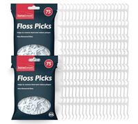 SOL 150pk Dental Floss Picks - Unflavoured Flossing Sticks, Mint-Free Flossers for Teeth, Thin String & Pointed Toothpick Tip, Easy Grip for Tight Gaps & Daily Cleaning, Ideal for Home, Work or Travel