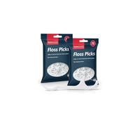 SOL 150pk Dental Floss Picks - Unflavoured Flossing Sticks, Mint-Free Flossers for Teeth, Thin String & Pointed Toothpick Tip