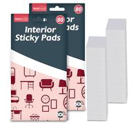 SOL 160pcs Interior Double Sided Sticky Pads 20mm Adhesive Strips Strong Mounting Squares Foam Backed Tape for Home Office Wall Decor Craft DIY Fixing Secure Hold Easy Apply