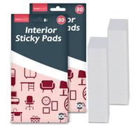 SOL 160Pcs Interior Sticky Pads 20mm - Double Sided Sticky Pads Heavy Duty - Sticky Foam Pads For Wall Mounting, Card Making & Crafts