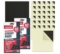 SOL 160pk Exterior Sticky Pads - 2x2cm Heavy Duty Double-Sided Adhesive Mounting Pads - Strong, Weatherproof, and Versatile for DIY Projects, Home, Office, Car, Wall Fixing, and Outdoor Applications
