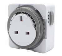 SOL 1pk 24-Hour Timer Switch - 240V Plug-in Timer for Home - Automatic Light Switch Timer for Indoor Use, Light Socket Switch for Lights