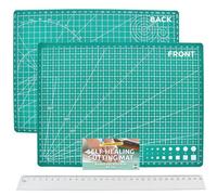 SOL 1pk A4 Self-Healing Cutting Mat with 30cm Ruler - 21x30cm Non-Slip Craft Mat for Sewing, Quilting, Precision Cutting and DIY Projects