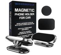 SOL 1pk Magnetic Phone Holder for Car, Mini Magnet Mount, Stand for Air Vent, Compatible with Smartphones, Mobiles, Strong Adhesive, Holds Cellphones Horizontal or Vertical, Perfect for Safe Driving