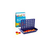 SOL 1pk Mini Travel Size Match 4 Game, Four in a row Quad Connect Mini Pocket Strategy Flip Board, Portable Design for Kids, Children, or Adults