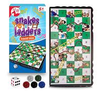 SOL 1pk Snakes and Ladders Travel Size, Magnetic Mini Board Game for Kids and Adults, Compact and Travel-Friendly, Fun and Entertaining Family Game, Perfect for Friends and On-the-Go Play