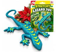 SOL 1pk Stretchy Lizard Toy - Blue Toy Lizard - Sticky Gecko Toy | Sticky Gecko Toy - Blue Stretchy Lizard with Squishy Rubber Feel, Kids Christmas Stocking Filler & Party Bag Toy, 1pk