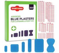 SOL 200pk Blue Plasters Waterproof Catering - First Aid Kit - Mixed Sizes