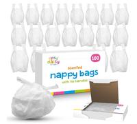 SOL 200pk Scented Nappy Bags with Tie Handles, Large Baby Bin Sanitary Disposal. Strong and Durable Sacks, Easy to Handle, Suitable for Childcare and Adult Use, Convenient Disposable Bags
