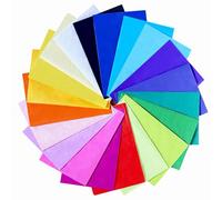SOL 20pk Large Colourful Wrapping Tissue Paper Sheets for Gifts, 66cm x 50cm - Tissue Paper for Packaging, Crafting, Bright Rainbow Art Sheet, Party Decoration, Birthday, Christmas & New Year Gift Bag