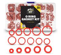 SOL 225pk O Ring Gasket Kit - Assorted Tap Washers for Mixer Taps & Plumbing - Durable Rubber Seals for DIY, Pipe Fittings, Leak Prevention, Automotive, Shower & Household Repairs