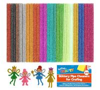 SOL 240pk Glitter Pipe Cleaners 15cm - Sparkly Flexible Craft Set