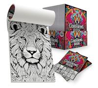 SOL 24pk Bulk A4 Adult Colouring Book, 80 Sheets with Assorted Designs for Stress Relief and Relaxation, Thick, Non-Bleed Pages for Fun and Creative for Artistic Expression