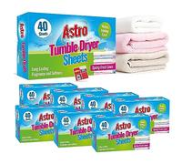 SOL 280pk Tumble Dryer Sheets, Floral Linen Scented, Fabric Softener and Scent Booster, Wrinkle-Free Laundry and Dry Cleaning Freshener, Anti-Static, Long-Lasting Fragrance for Clothing