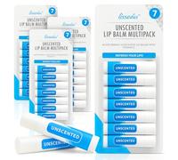 SOL 28pk Unscented Lip Balm Multipack Moisturiser & Hydrating Lipbalm Repair for Dry, Chapped Lips With Vitamin E - Long-Lasting Lip Care Sticks for Home, Office, or On-the-Go Use