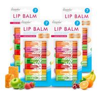 SOL 28pk Womens Lip Balm Set Flavoured Moisturiser with Beeswax & Vitamin E - Fruit Lipbalm for Girls and Teens, Moisturising Balms Multipack Sticks for Dry and Chapped Lips for Daily Use and Gifting