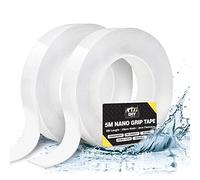 SOL 2pk 5M Nano Grip Tape Double Sided Tape Heavy Duty No Nails Adhesive Extra Strong Wall Strips for Home Office DIY Mounting Hanging Picture Hooks Decoration Easy Apply Removable