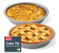 SOL 2pk 8 Inch Cake Tin Round Baking Pan Set for Home Kitchens Durable Metal Bakeware for Sponge Dessert Celebration Treats Even Heat Cooking Easy Release Design Suitable for Everyday Oven Use