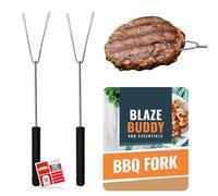 SOL 2pk BBQ Forks - Marshmallow Toasting Sticks for BBQ, Fire Pit, and Smores Kit - Roasting Forks for Log Burner and Outdoor Toasting, Perfect for Smores and Marshmallows